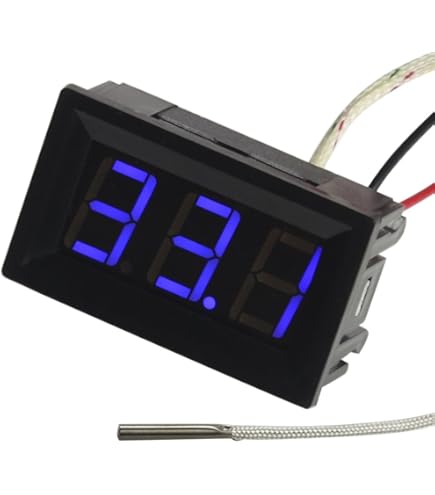 Amazon.co.jp: UCTRONICS 0-167°F華氏デジタル温度計ブルーLED